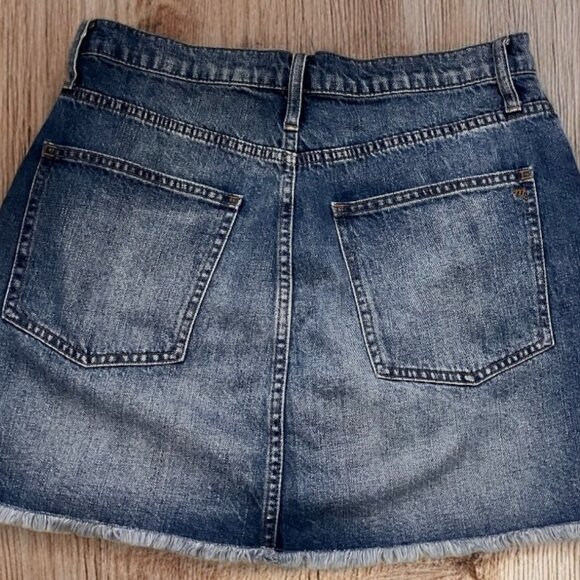 Madewell rigid denim women's mini skirt Size 31 - Picture 4 of 4